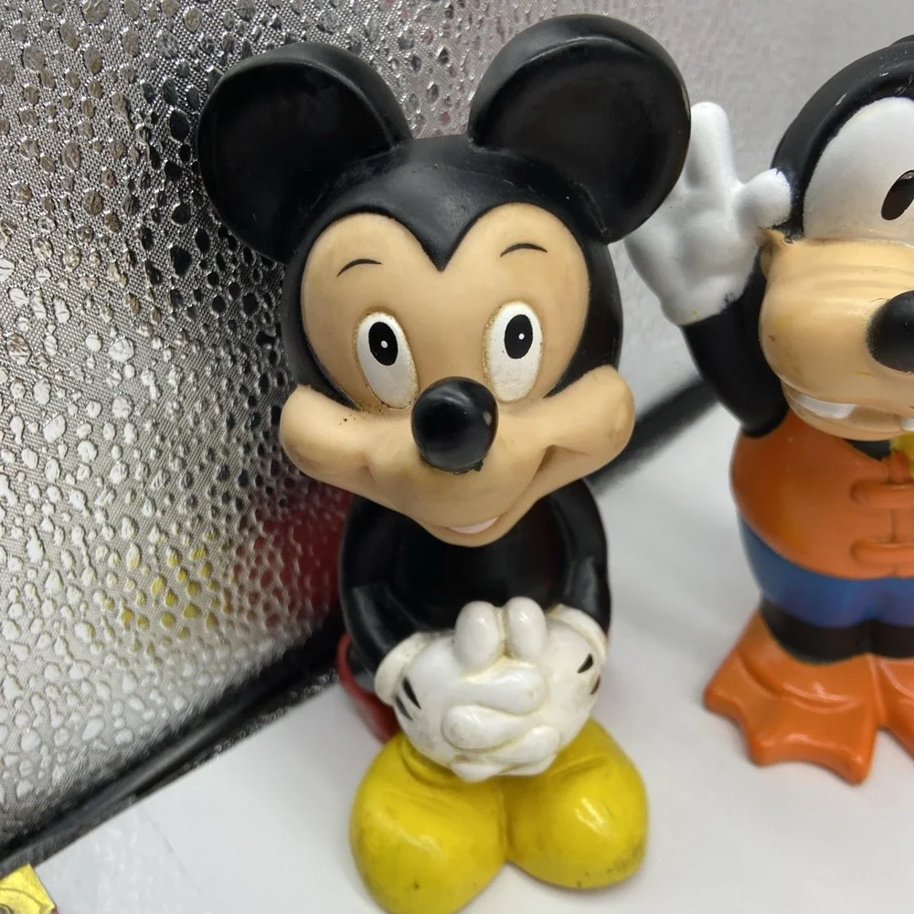 Disney Mickey Mouse Friends Rubber Bath Toy Set 8pc Mickey Minnie Donald Goofy